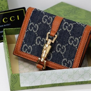 [GUCCI] 구찌 수입 재키 1961  GG 데님 카드 반지갑