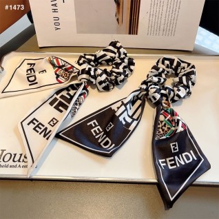 [FENDI] 팬디 FF로고 패턴 리본 곱창 혜어밴드