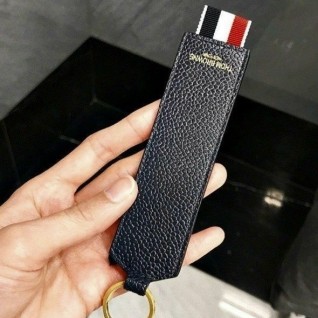 톰브라운 페블 레더 더블 키링