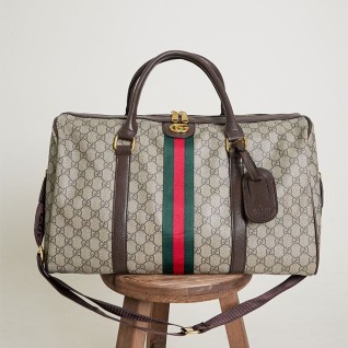 [GUCCI] 구찌 샤보이 GG 웹 더플백