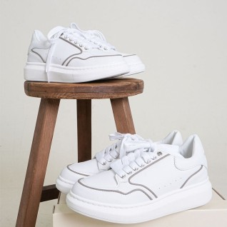 [Alexander McQUEEN] 알렉산더맥퀸 오버사이즈드 스니커즈 화이트 그레이