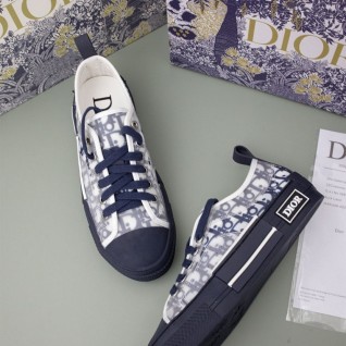디올 [Christian Dior] B23 Low Oblique Blue 여자 스니커즈