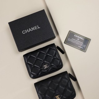 샤넬 [Chanel] 수입프리미엄급 샤넬 클래식 똑딱이 지퍼 카드지갑