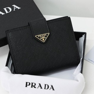 [PRADA] 프라다 사피아노 삼각로고 반지갑