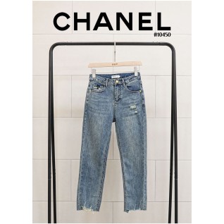 [CHANEL] 샤넬 빈티지 여성 9부 데님 팬츠