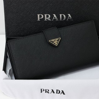 [PRADA] 프라다 사피아노 삼각로고 장지갑