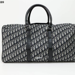 [DIOR] 디올 오블리크 패턴 가죽패치 보스턴백