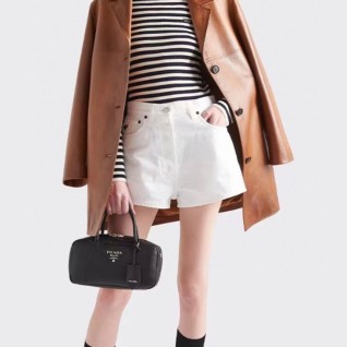 [PRADA] 프라다 레더 탑 핸들 백