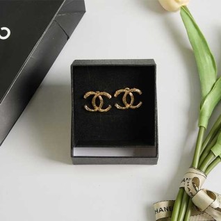 [CHANEL] 샤넬 CC 금장 빈티지 이어링 귀걸이