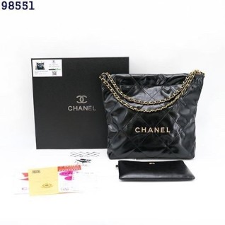 샤넬 샤이니 카프스킨 & 골드 메탈 22 핸드백(스몰)