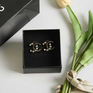 [CHANEL] 샤넬 CC 비쥬 장식 이어링 귀걸이