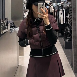 PXG[매장판] 겨울신상 여성 겨울 크롭 다운 베스트