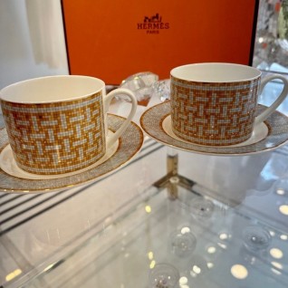 에르메스 모자이크 24 골드 커피잔 세트