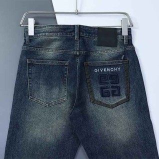 [GIVENCHY] 지방시 엠브로이드 포켓 자수 로고 슬림핏 데님 팬츠