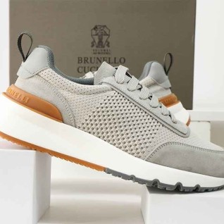[BRUNELLO CUCINELLI] 브루넬로 쿠치넬리 스웨이드 그레이 스니커즈