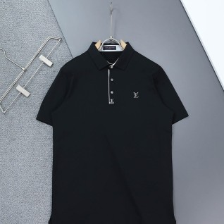 [LOUIS VUITTON] 루이비통 클래식 LV로고 카라 반팔 티셔츠